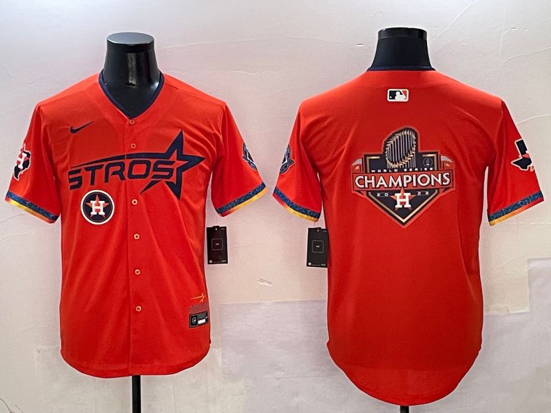 Men Houston Astros Blank Orange Fourth generation Joint Name Nike 2025 MLB Jersey style 15